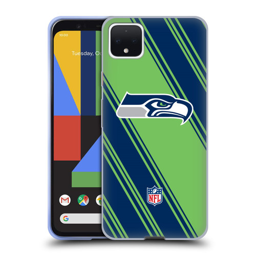 NFL Seattle Seahawks Artwork Stripes Soft Gel Case for Google Pixel 4 XL