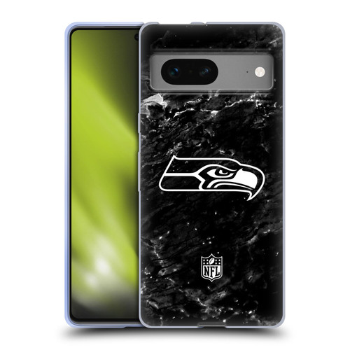 NFL Seattle Seahawks Artwork Marble Soft Gel Case for Google Pixel 7