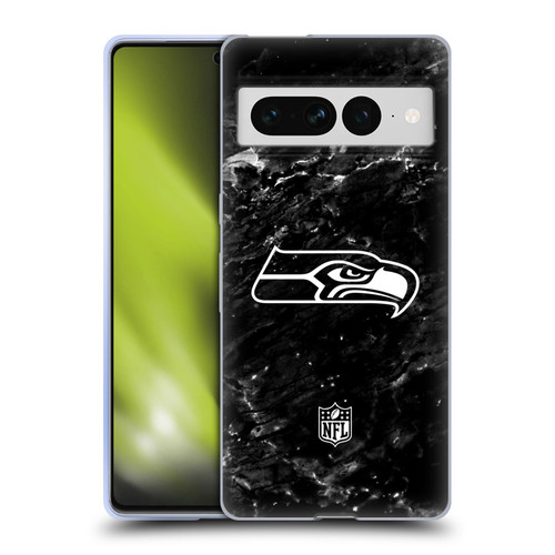 NFL Seattle Seahawks Artwork Marble Soft Gel Case for Google Pixel 7 Pro