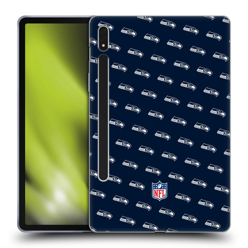NFL Seattle Seahawks Artwork Patterns Soft Gel Case for Samsung Galaxy Tab S8