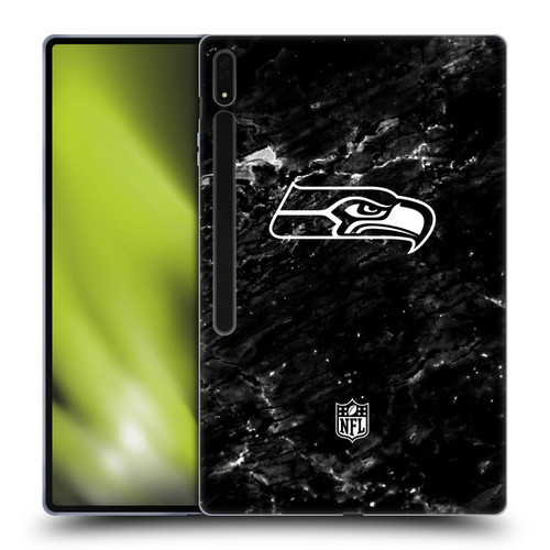 NFL Seattle Seahawks Artwork Marble Soft Gel Case for Samsung Galaxy Tab S8 Ultra
