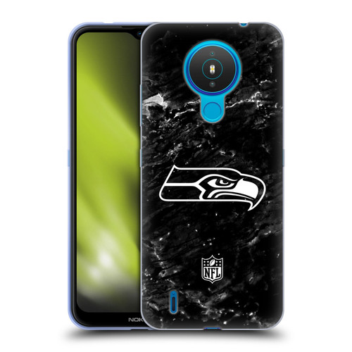 NFL Seattle Seahawks Artwork Marble Soft Gel Case for Nokia 1.4