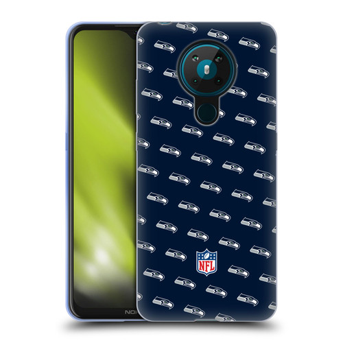 NFL Seattle Seahawks Artwork Patterns Soft Gel Case for Nokia 5.3