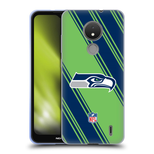 NFL Seattle Seahawks Artwork Stripes Soft Gel Case for Nokia C21