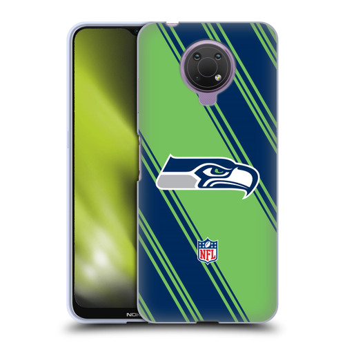 NFL Seattle Seahawks Artwork Stripes Soft Gel Case for Nokia G10