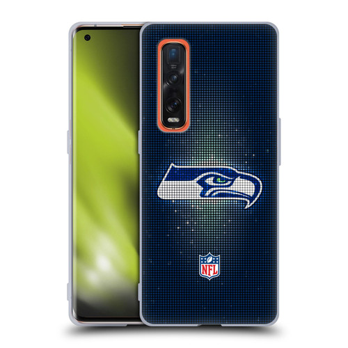 NFL Seattle Seahawks Artwork LED Soft Gel Case for OPPO Find X2 Pro 5G