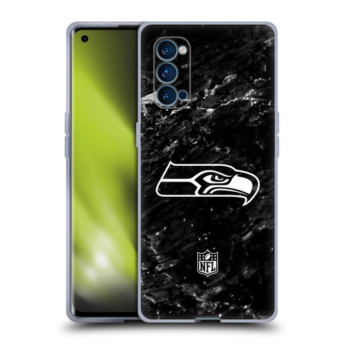 NFL Seattle Seahawks Artwork Marble Soft Gel Case for OPPO Reno 4 Pro 5G