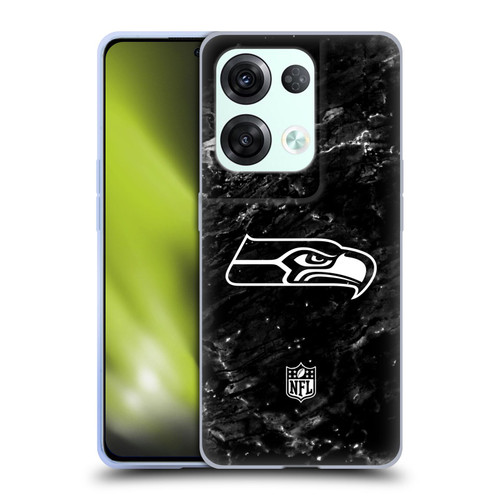 NFL Seattle Seahawks Artwork Marble Soft Gel Case for OPPO Reno8 Pro