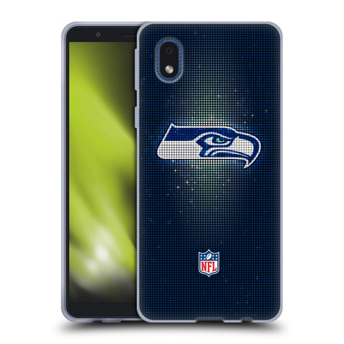 NFL Seattle Seahawks Artwork LED Soft Gel Case for Samsung Galaxy A01 Core (2020)