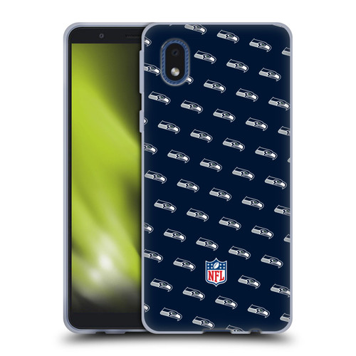 NFL Seattle Seahawks Artwork Patterns Soft Gel Case for Samsung Galaxy A01 Core (2020)