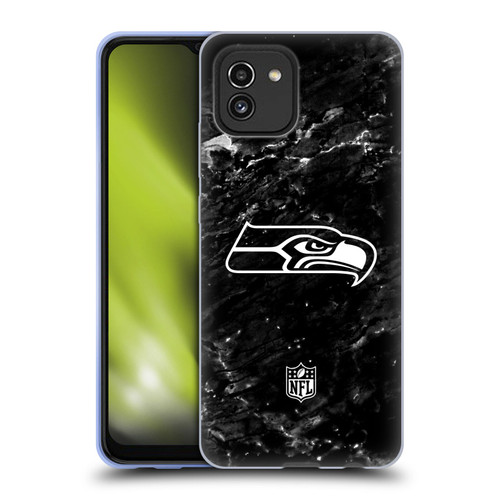 NFL Seattle Seahawks Artwork Marble Soft Gel Case for Samsung Galaxy A03 (2021)
