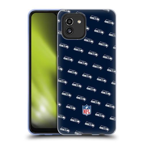 NFL Seattle Seahawks Artwork Patterns Soft Gel Case for Samsung Galaxy A03 (2021)