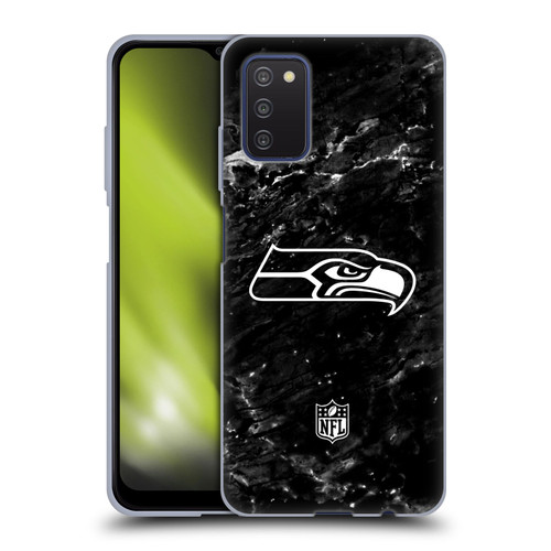 NFL Seattle Seahawks Artwork Marble Soft Gel Case for Samsung Galaxy A03s (2021)