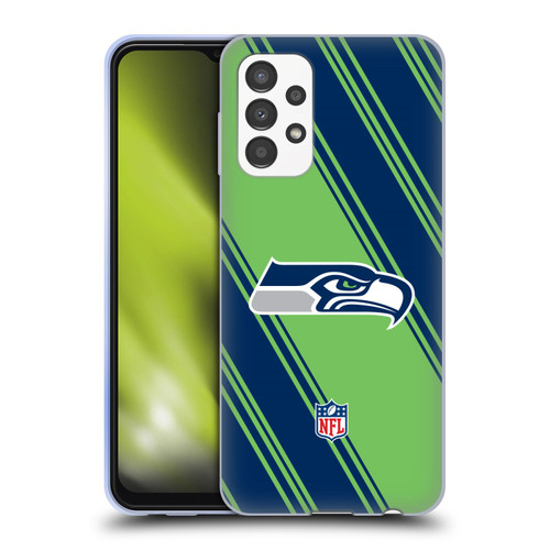 NFL Seattle Seahawks Artwork Stripes Soft Gel Case for Samsung Galaxy A13 (2022)