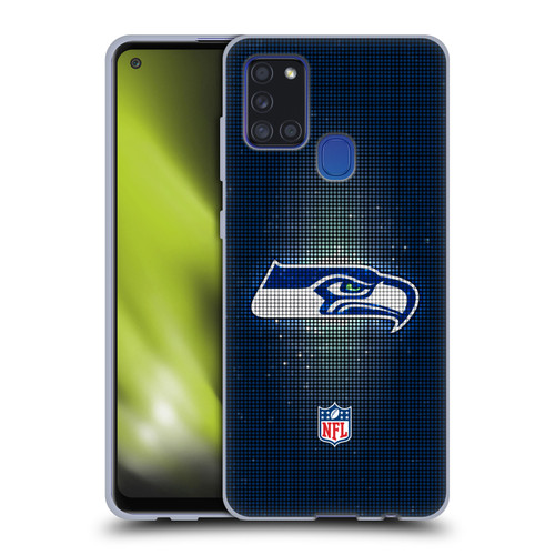 NFL Seattle Seahawks Artwork LED Soft Gel Case for Samsung Galaxy A21s (2020)