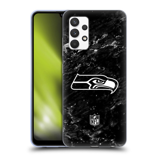 NFL Seattle Seahawks Artwork Marble Soft Gel Case for Samsung Galaxy A32 (2021)