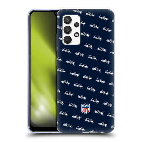 NFL Seattle Seahawks Artwork Patterns Soft Gel Case for Samsung Galaxy A32 (2021)