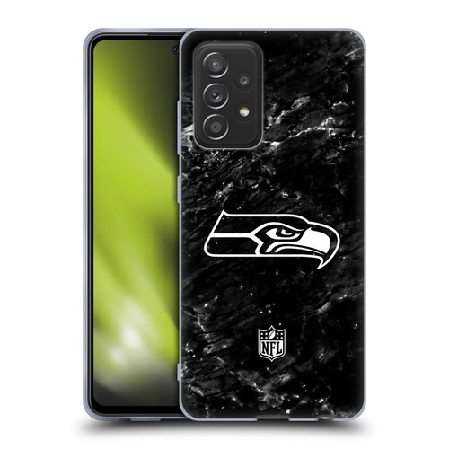 NFL Seattle Seahawks Artwork Marble Soft Gel Case for Samsung Galaxy A52 / A52s / 5G (2021)