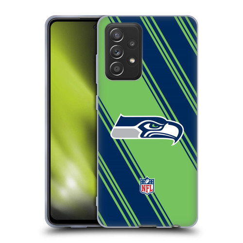 NFL Seattle Seahawks Artwork Stripes Soft Gel Case for Samsung Galaxy A52 / A52s / 5G (2021)