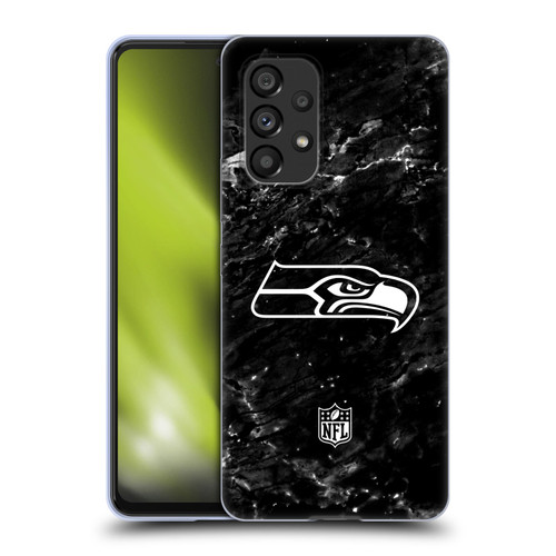 NFL Seattle Seahawks Artwork Marble Soft Gel Case for Samsung Galaxy A53 5G (2022)