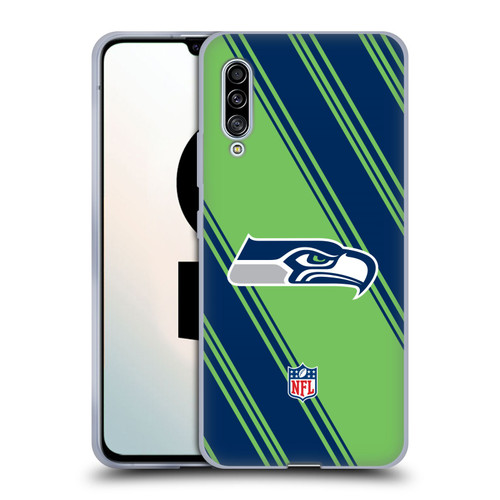 NFL Seattle Seahawks Artwork Stripes Soft Gel Case for Samsung Galaxy A90 5G (2019)