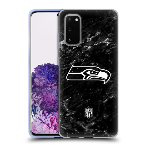 NFL Seattle Seahawks Artwork Marble Soft Gel Case for Samsung Galaxy S20 / S20 5G