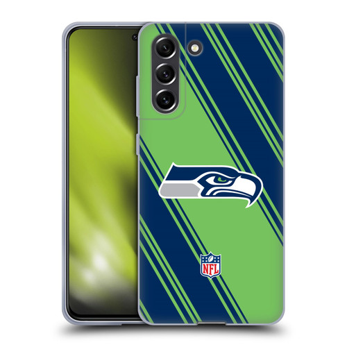 NFL Seattle Seahawks Artwork Stripes Soft Gel Case for Samsung Galaxy S21 FE 5G