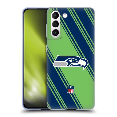 NFL Seattle Seahawks Artwork Stripes Soft Gel Case for Samsung Galaxy S21 5G
