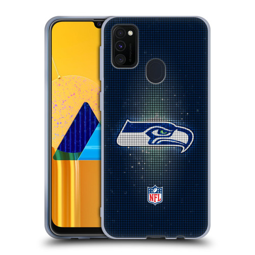 NFL Seattle Seahawks Artwork LED Soft Gel Case for Samsung Galaxy M30s (2019)/M21 (2020)