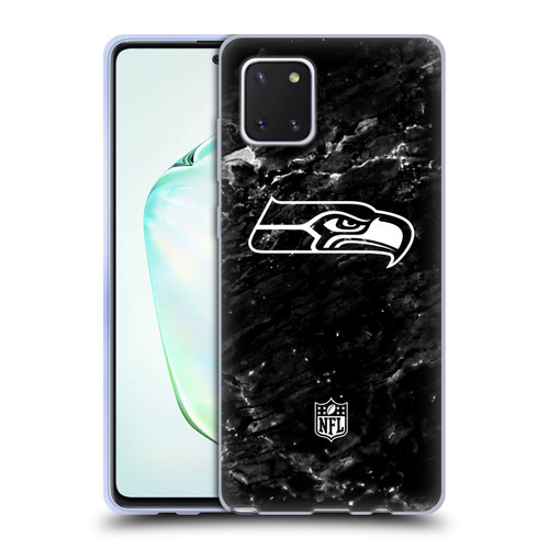 NFL Seattle Seahawks Artwork Marble Soft Gel Case for Samsung Galaxy Note10 Lite