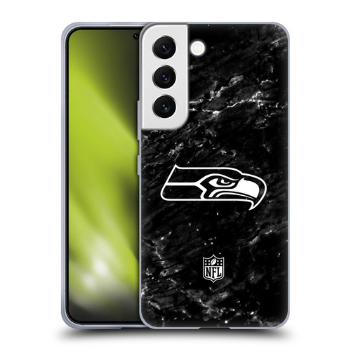 NFL Seattle Seahawks Artwork Marble Soft Gel Case for Samsung Galaxy S22 5G