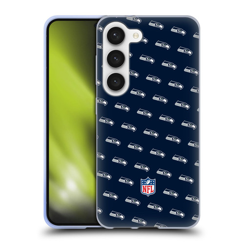 NFL Seattle Seahawks Artwork Patterns Soft Gel Case for Samsung Galaxy S23 5G