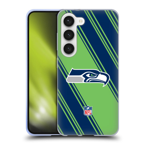NFL Seattle Seahawks Artwork Stripes Soft Gel Case for Samsung Galaxy S23 5G
