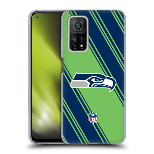 NFL Seattle Seahawks Artwork Stripes Soft Gel Case for Xiaomi Mi 10T 5G