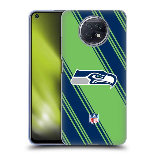 NFL Seattle Seahawks Artwork Stripes Soft Gel Case for Xiaomi Redmi Note 9T 5G