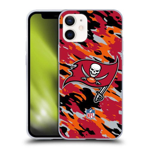 NFL Tampa Bay Buccaneers Logo Camou Soft Gel Case for Apple iPhone 12 Mini