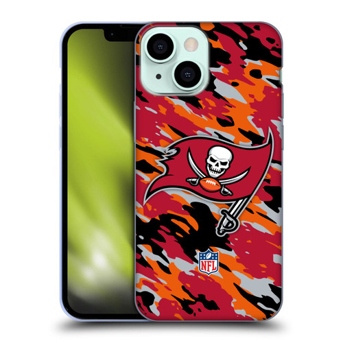 NFL Tampa Bay Buccaneers Logo Camou Soft Gel Case for Apple iPhone 13 Mini