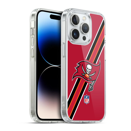 NFL Tampa Bay Buccaneers Logo Stripes Soft Gel Case for Apple iPhone 13 Pro & MagSafe