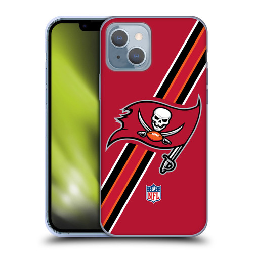 NFL Tampa Bay Buccaneers Logo Stripes Soft Gel Case for Apple iPhone 14