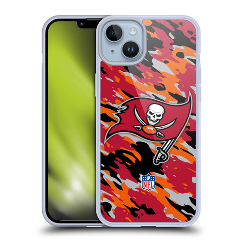 NFL Tampa Bay Buccaneers Logo Camou Soft Gel Case for Apple iPhone 14 Plus