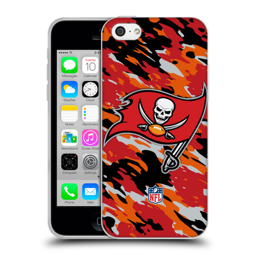 NFL Tampa Bay Buccaneers Logo Camou Soft Gel Case for Apple iPhone 5c