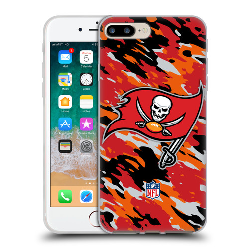 NFL Tampa Bay Buccaneers Logo Camou Soft Gel Case for Apple iPhone 7 Plus / iPhone 8 Plus