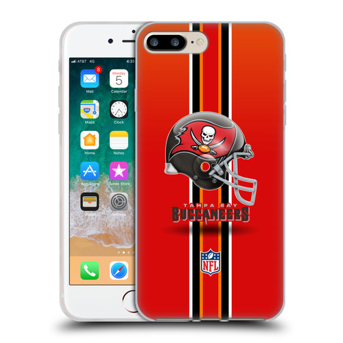 NFL Tampa Bay Buccaneers Logo Helmet Soft Gel Case for Apple iPhone 7 Plus / iPhone 8 Plus