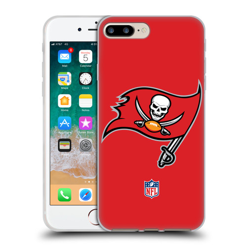 NFL Tampa Bay Buccaneers Logo Plain Soft Gel Case for Apple iPhone 7 Plus / iPhone 8 Plus
