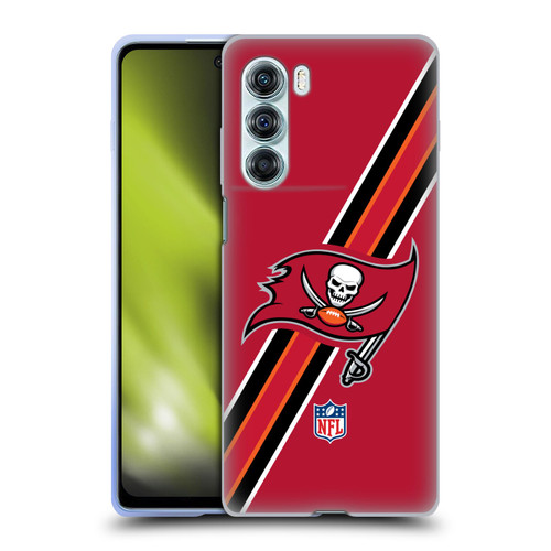 NFL Tampa Bay Buccaneers Logo Stripes Soft Gel Case for Motorola Edge S30 / Moto G200 5G