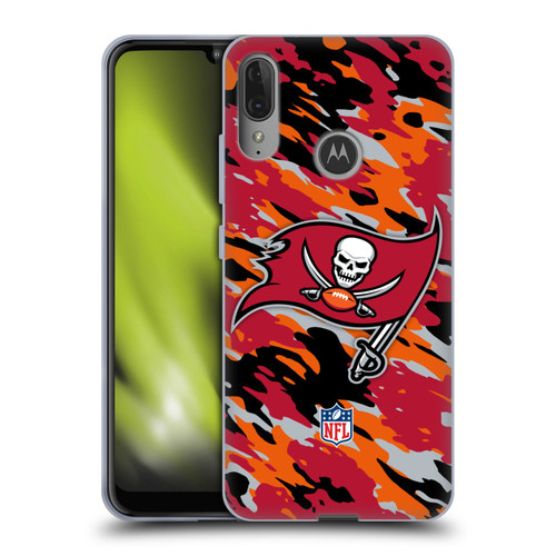 NFL Tampa Bay Buccaneers Logo Camou Soft Gel Case for Motorola Moto E6 Plus