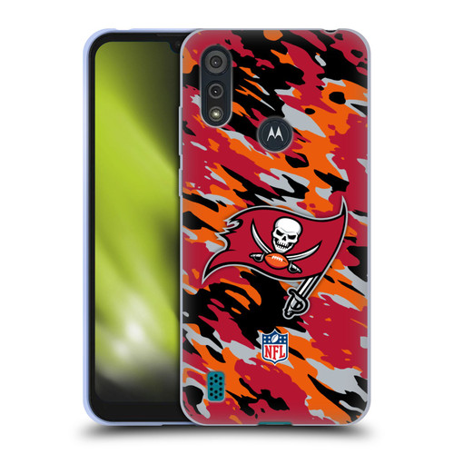NFL Tampa Bay Buccaneers Logo Camou Soft Gel Case for Motorola Moto E6s (2020)