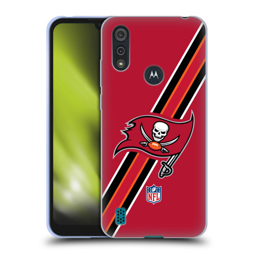 NFL Tampa Bay Buccaneers Logo Stripes Soft Gel Case for Motorola Moto E6s (2020)