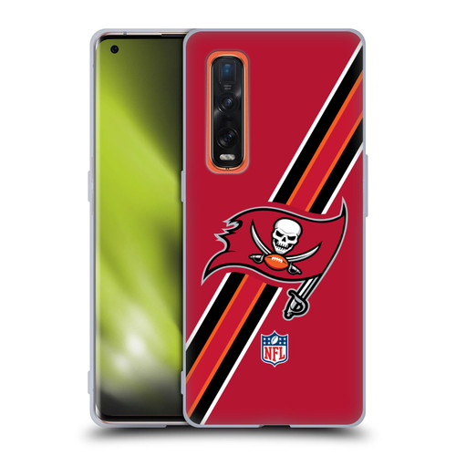 NFL Tampa Bay Buccaneers Logo Stripes Soft Gel Case for OPPO Find X2 Pro 5G