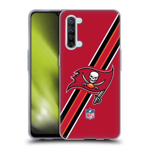 NFL Tampa Bay Buccaneers Logo Stripes Soft Gel Case for OPPO Find X2 Lite 5G